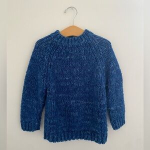 Zara cobalt blue crew neck sweater size 3-4 Y $29.90